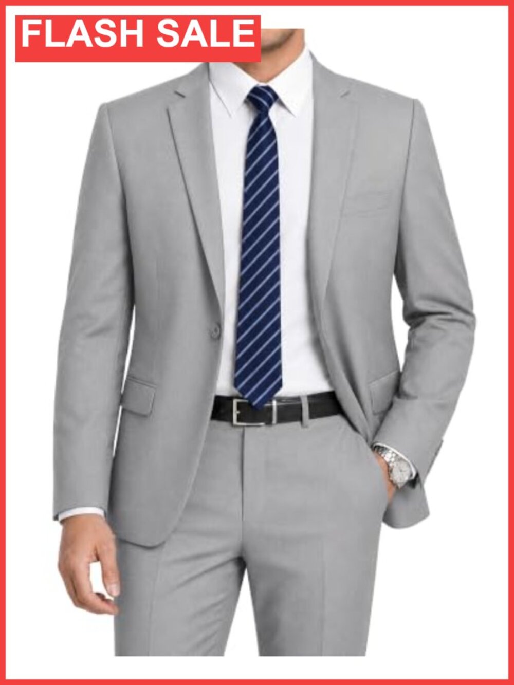 Men's 2-Piece Slim Fit Suit with Tie